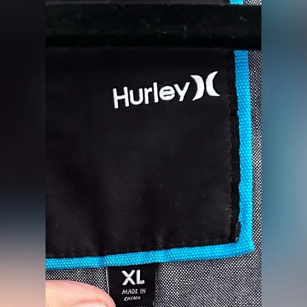 Hurley Men’s Green Waxed Covert Cotton Hood Field Jacket XL Streetwear Utility - Picture 8 of 10
